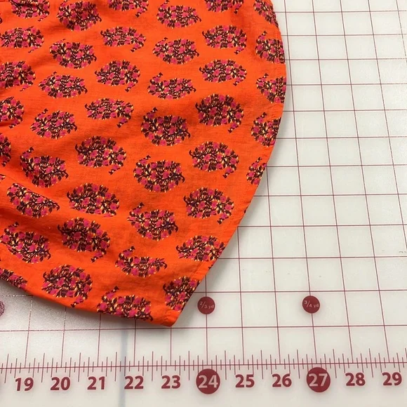 TORY BURCH "Evelina" 100% Cotton Floral Peasant Long SLV Boho/Office Tunic Top 2 - Picture 16 of 16